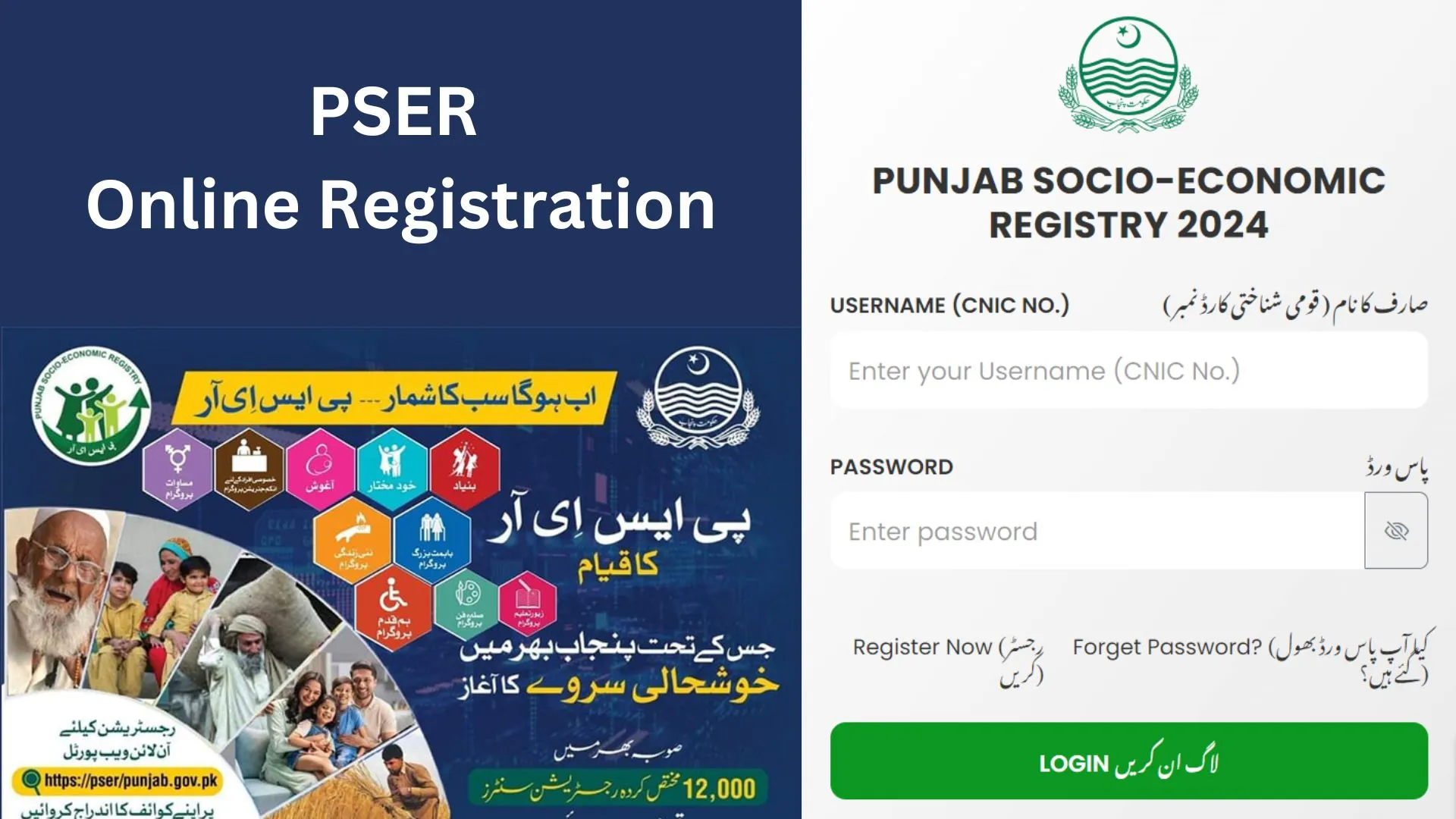 How to Access the Punjab Socio-Economic Registration PSER Login Portal 2025