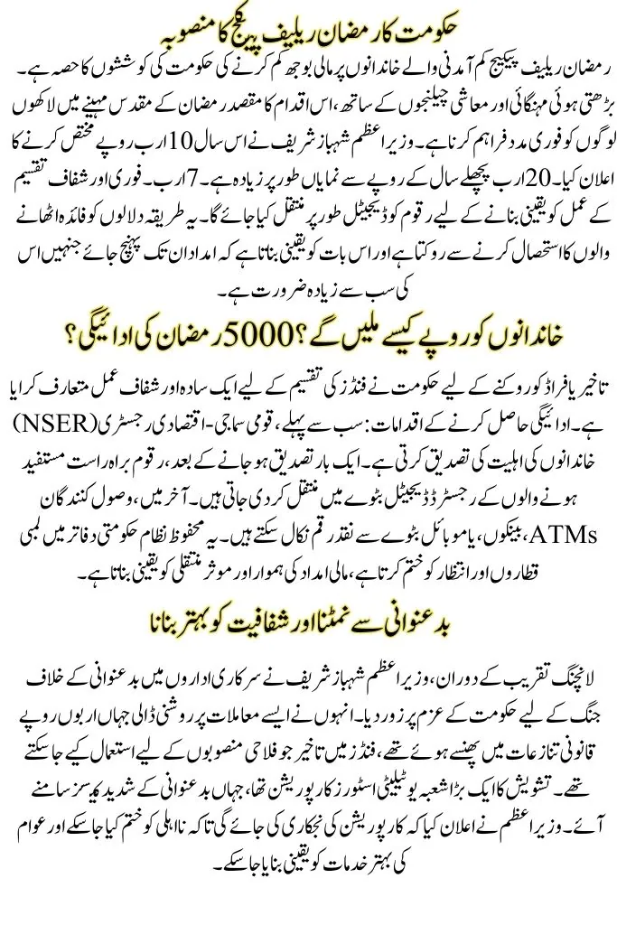 PM Shehbaz Sharif Announced Rs. 20 Billion Ramazan Relief Package for 4 Million Families in 2025